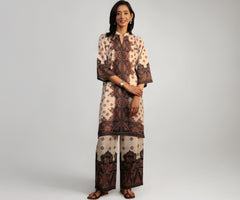 Libas Printed Cotton Blend Straight Co-Ord Set For Women (401501S)