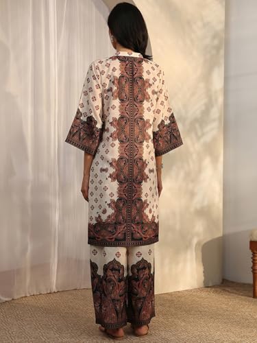 Libas Printed Cotton Blend Straight Co-Ord Set For Women (401501S)