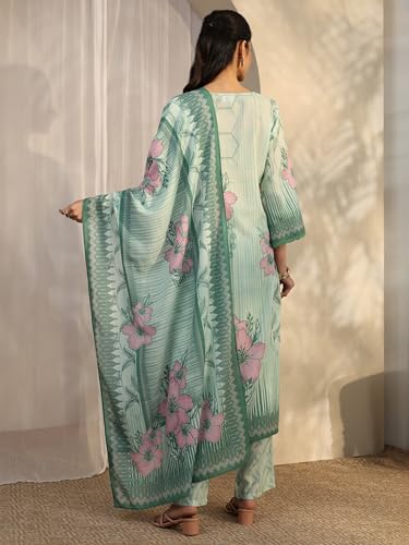 Libas Printed Cotton Blend Straight Kurta Set For Women