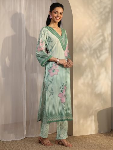 Libas Printed Cotton Blend Straight Kurta Set For Women