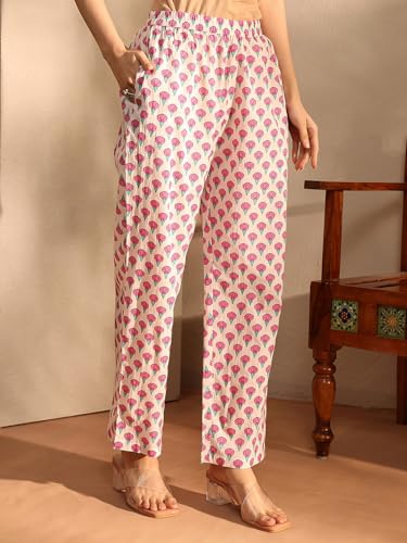 Libas Printed Cotton Anarkali Kurta With Trouser and Dupatta-99947XL
