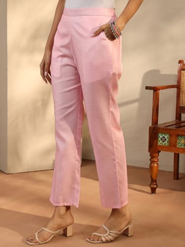 Libas Printed Linen Straight Kurta Set For Women