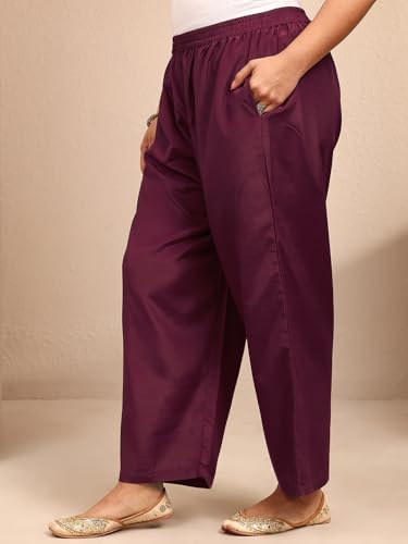 Extra Love By Libas Embroidered Silk Blend Straight Kurta With Trousers and Dupatta-500603-3XL