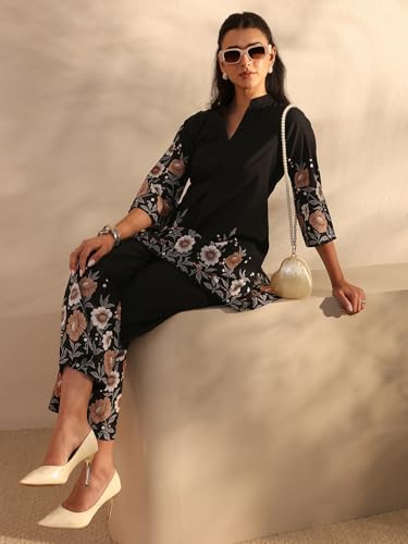 Libas Printed Cotton A-Line Co-Ord Set