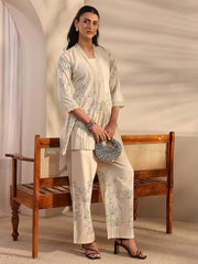 Libas Printed Cotton A-Line Co-Ord Set
