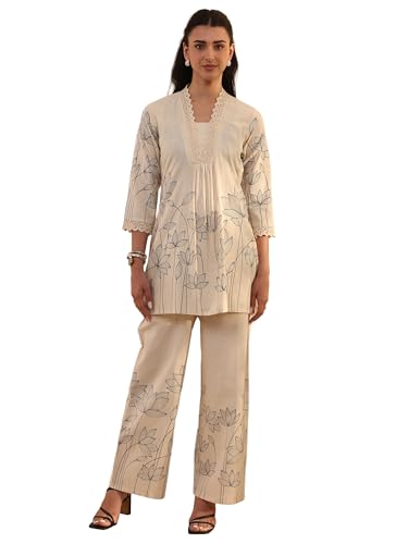 Libas Printed Cotton A-Line Co-Ord Set