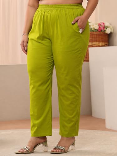 Extra Love By Libas Plus Size Printed Linen Straight Kurta With Trouser and Dupatta