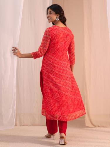 Libas Printed Chiffon Straight Kurta