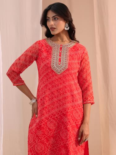 Libas Printed Chiffon Straight Kurta