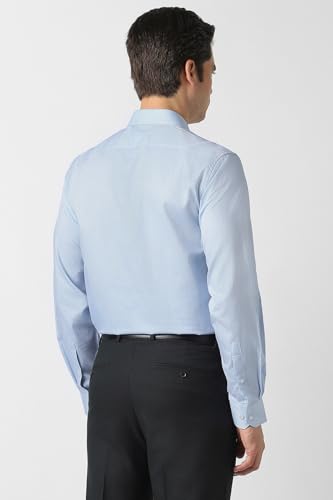 Men Light Blue Stripe Full Sleeves Wedding Shirt