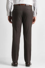 Men Brown Solid Trousers
