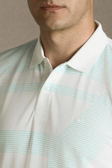 Louis Philippe Men Striped Polo Collar Golf Leisure T Shirt