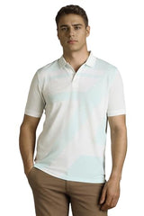 Louis Philippe Men Striped Polo Collar Golf Leisure T Shirt