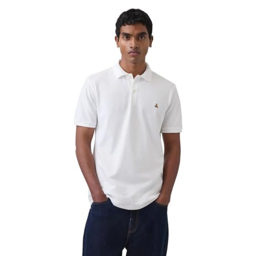 GAP Men Embroidered Regular fit Half Sleeve Collared Neck T-Shirt,Black,2XL