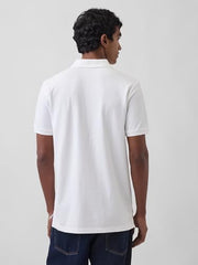 GAP Men Embroidered Regular fit Half Sleeve Collared Neck T-Shirt,Black,2XL