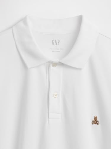GAP Men Embroidered Regular fit Half Sleeve Collared Neck T-Shirt,Black,2XL