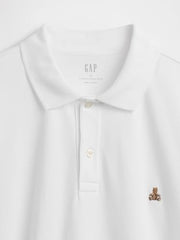 GAP Men Embroidered Regular fit Half Sleeve Collared Neck T-Shirt,Black,2XL