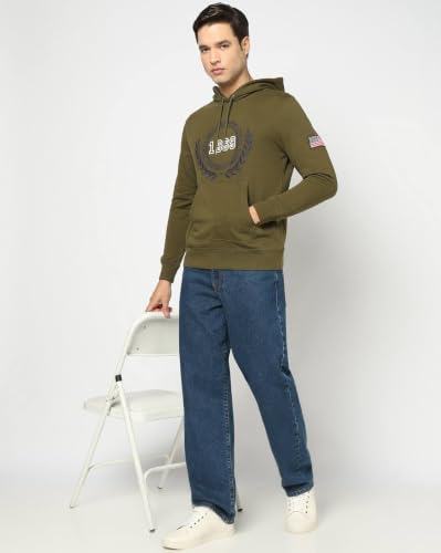 Men's Numeric Hoodie, Dark Green, M