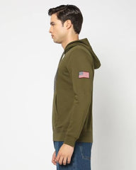 Men's Numeric Hoodie, Dark Green, M