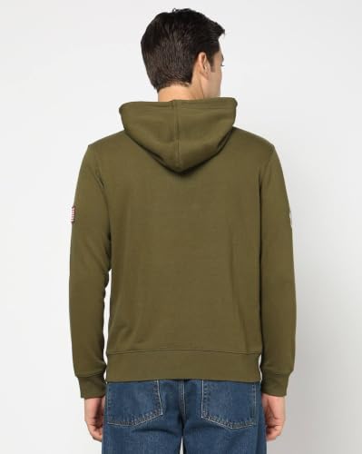 Men's Numeric Hoodie, Dark Green, M