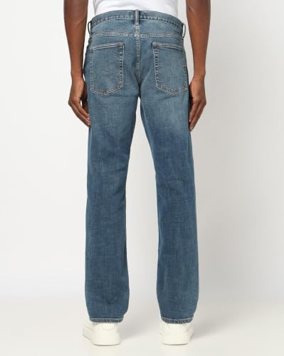 Men Solid Mid Waist Jeans, Medium Blue, 30