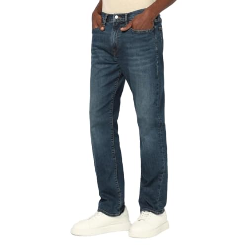 Men Mid Rise Jeans, Dark Blue, 36