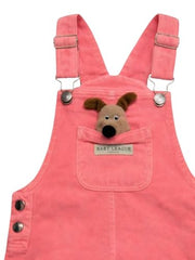 Gini and Jony Girls Pink Applique Denim Sleeveless Dungree 3-4 Years