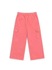 Gini and Jony Girls Pink Cotton Trouser Elasticated