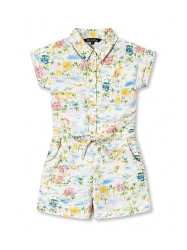 Gini and Jony Girls Multicolor Cotton Dungaree Half Sleeves