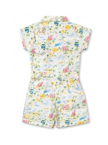 Gini and Jony Girls Multicolor Cotton Dungaree Half Sleeves