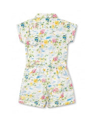Gini and Jony Girls Multicolor Cotton Dungaree Half Sleeves