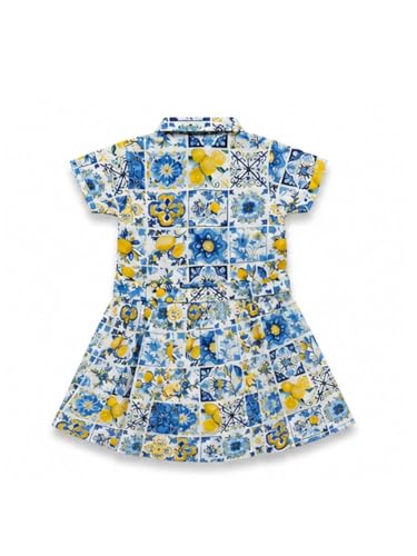 Gini and Jony Girls White Cotton Dress Half Sleeves