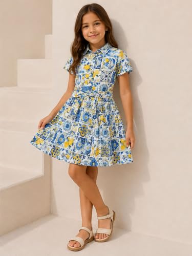 Gini and Jony Girls White Cotton Dress Half Sleeves