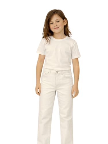 Gini and Jony Girls Off White Denim Jeans Fixed Waist