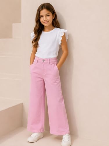 Gini and Jony Girls Pink Denim Jeans Fixed Waist