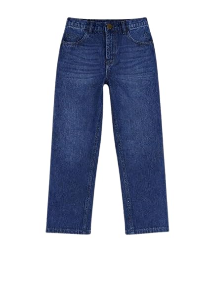 Boys Navy Blue Denim Woven Jeans