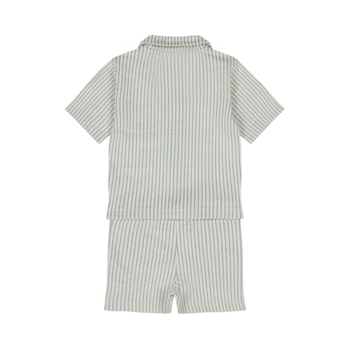 Boys Stripped Cotton 2 Piece Set Shirt & Shorts