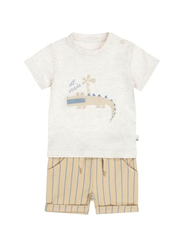 Boys Cotton Printed Striped 2 Piece Set T-shirt & Shorts