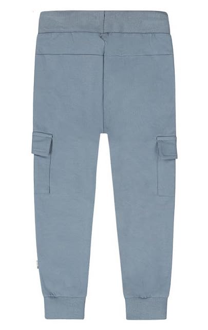 GJ Baby Boys Blue Solid Cotton Elasticated Track Pant 18-24 Months