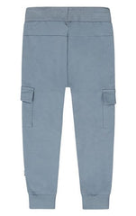 GJ Baby Boys Blue Solid Cotton Elasticated Track Pant 18-24 Months