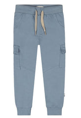 GJ Baby Boys Blue Solid Cotton Elasticated Track Pant 18-24 Months