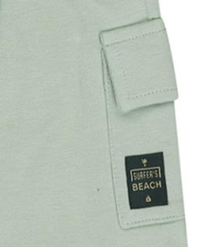 GJ Baby Boys Mint Green Solid Cotton Elasticated Shorts 18-24 Months