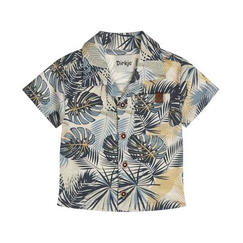 GJ Baby Boys Blue Tropical Print Cotton Half Sleeves Shirt 18-24 Months