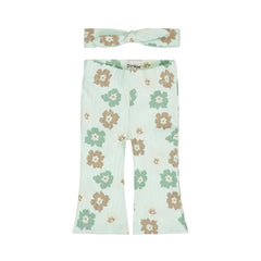 GJ Baby Girls Blue Floral Print Cotton Elasticated Leggings 18-24 Months