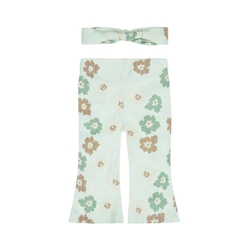 GJ Baby Girls Blue Floral Print Cotton Elasticated Leggings 18-24 Months
