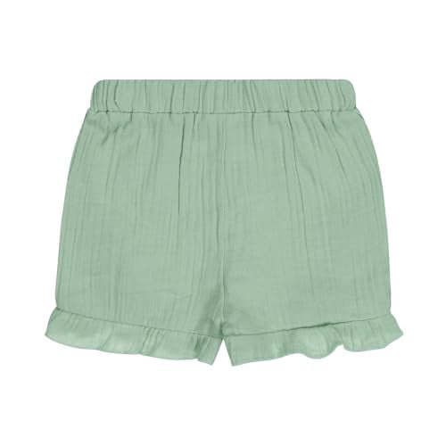 GJ Baby Girls Green Solid Cotton Elasticated Shorts 18-24 Months