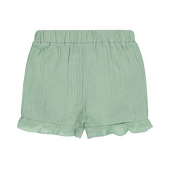 GJ Baby Girls Green Solid Cotton Elasticated Shorts 18-24 Months