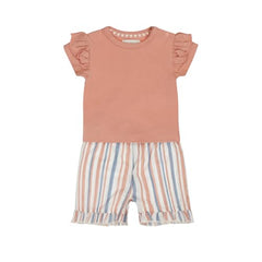 Girls Cotton 2 Piece Set T-Shirt & Shorts