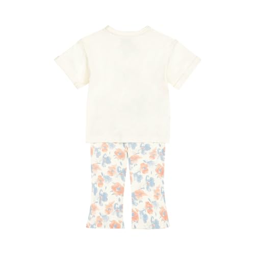 Girls Cotton Flared Leggings & T shirt