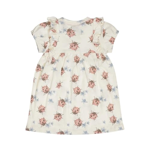 GJ Baby Girls Off White Graphic Print Cotton Half Sleeves Dress 18-24 Months